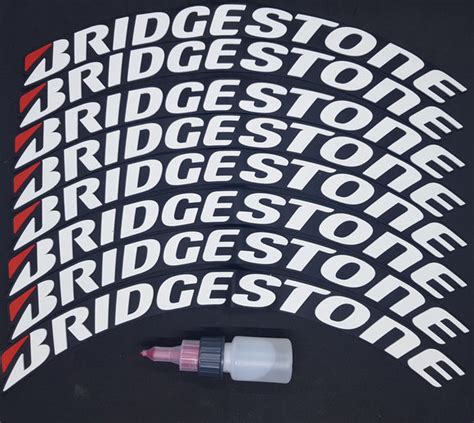 Bridgestone Tyre Stickers Full Car Set 8 Stickers 2 Per Tyre J9