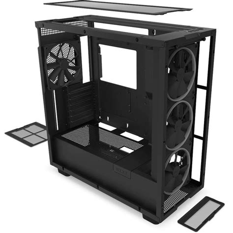 NZXT H Elite Black Tempered Glass PC Gaming Case Mid Tower CM H EB Novatech