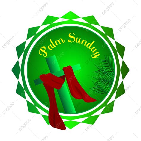 Palm Sunday Religious Clipart Transparent Background Cross Palm Sunday