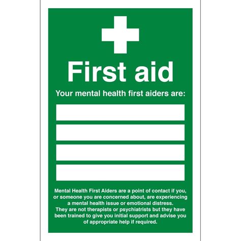Your Mental Health First Aiders Signs From Key Signs Uk