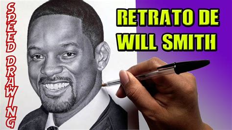 Dibujando A Will Smith Con Bolígrafo Negro Speed Drawing Youtube