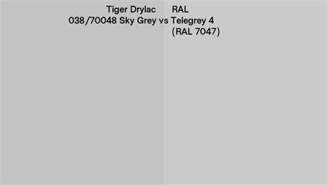 Tiger Drylac Sky Grey Vs Ral Telegrey Ral Side By