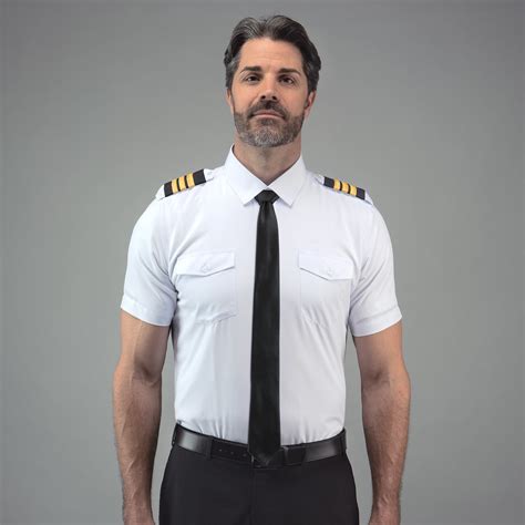Flextech Professional Pilot Shirt Short Sleeve Winged Lift Aviation