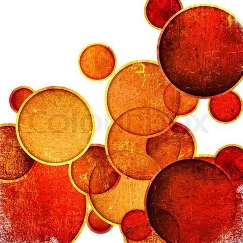 Grunge Red Circles On A White Background Stock Photo Colourbox