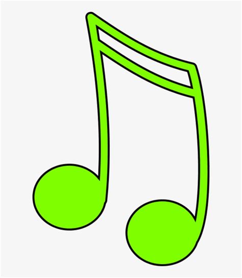 Colouful Clipart Transparent Musical Notes Colour Green Transparent