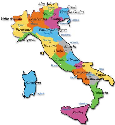 Infine vi proponiamo una versione della cartina politica dell'italia con i nomi delle regioni e dei capoluoghi di ognuna di esse. I luoghi di Mattia Pascal
