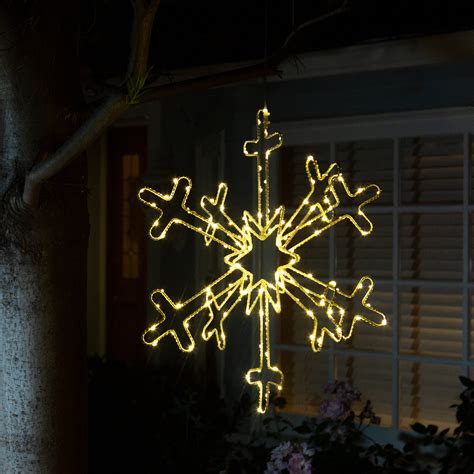 The Holiday Aisle Hanging Snowflake Lighted Display And Reviews Wayfair