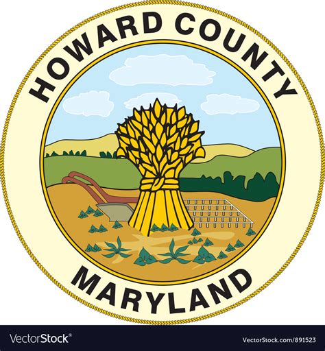 Howard County Seal Royalty Free Vector Image Vectorstock