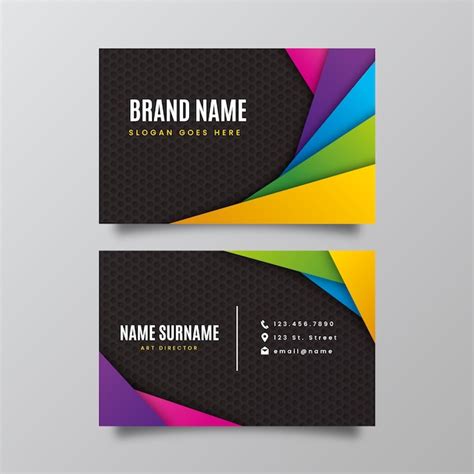 Colorful Creative And Modern Business Card Design Templates Free And
