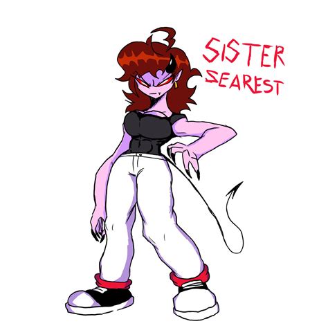 Fnf Theotherstickfigure Au Sister Searest Drawin By Colorartandbolb