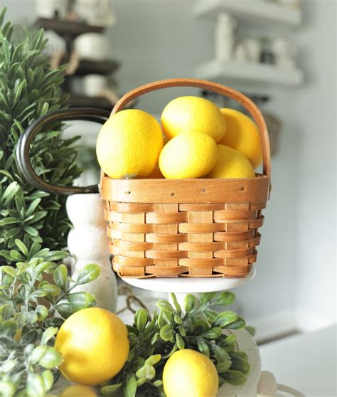 Lemon Basket Summer Decor Lemon Decor Lemon Fruit Decor Lemon Etsy
