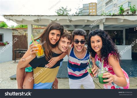 Young People Having Fun Summer Party Stock Photo 633963326 Shutterstock