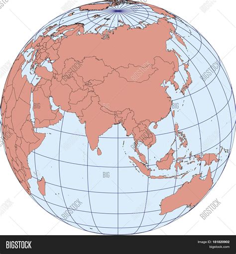 Earth Globe Map Of Asia