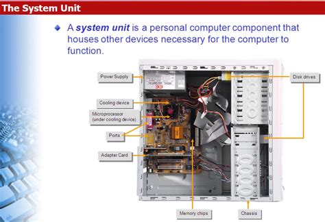 Various Components of the Computer System identified (Section 1)