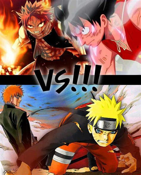 Team Natsu And Luffy Vs Team Naruto And Ichigo Anime Amino