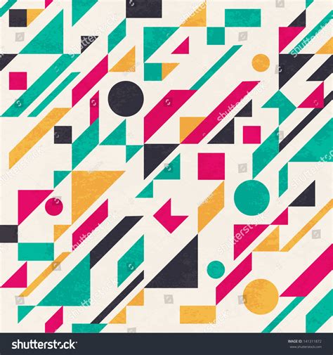 Seamless Abstract Pattern With Geometric Shapes Vector