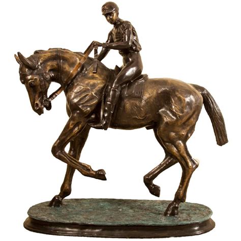 Is there a wholesale price for a bronze statue? Stunning Large Horse and Jockey Bronze Sculpture, Mene For ...