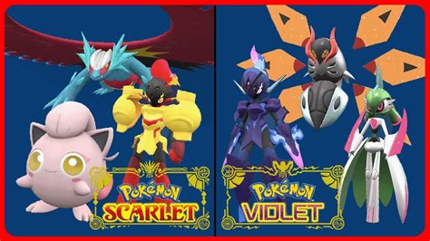All Version Exclusive Pokemon In Pokemon Scarlet And Violet Youtube