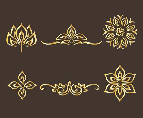 Download Golden Thai Ornament Vector Set Vector Art & Graphics ...