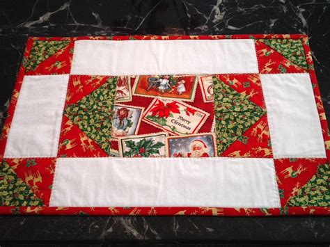 Quilted Christmas Placemats Free Pattern Theyre Easy To Sew And Will