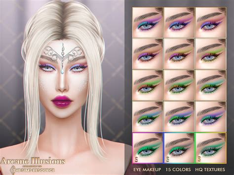 Arcane Illusion Eye Makeup By Julhaos From Tsr • Sims 4 Downloads