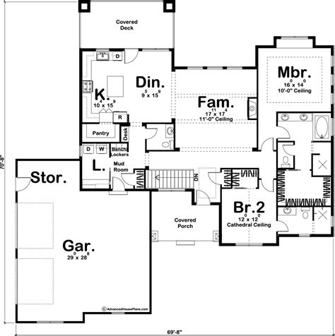 House plans one story great rooms. 1 Story Cottage Style House Plan - Langley