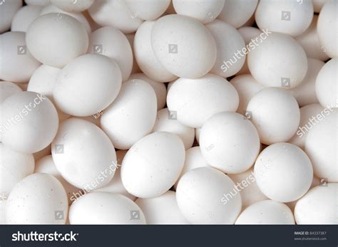 The cooking liquid can be water, broth, or any sauce. Lot Of White Eggs On White. Stock Photo 84337387 ...