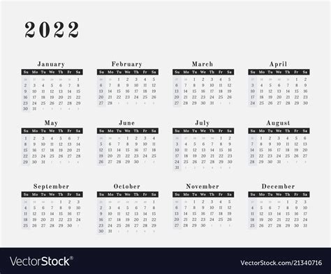 Horizontal Budget Calendar 2022 Customize And Print
