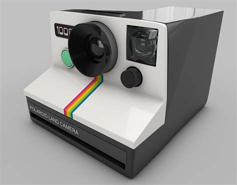 Vintage Polaroid Camera 3d Model Cgtrader