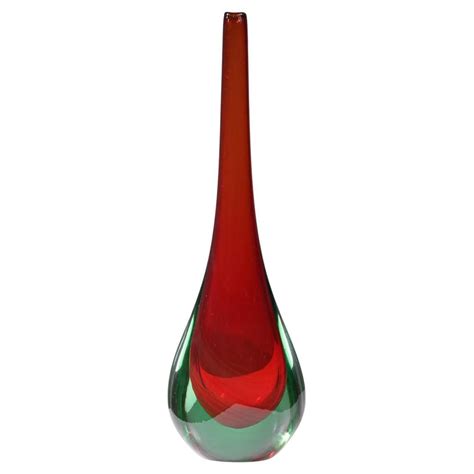 Italian Venetian Vase In Murano Glass Red And Gold 1980s For Sale At 1stdibs Red And Gold Vase