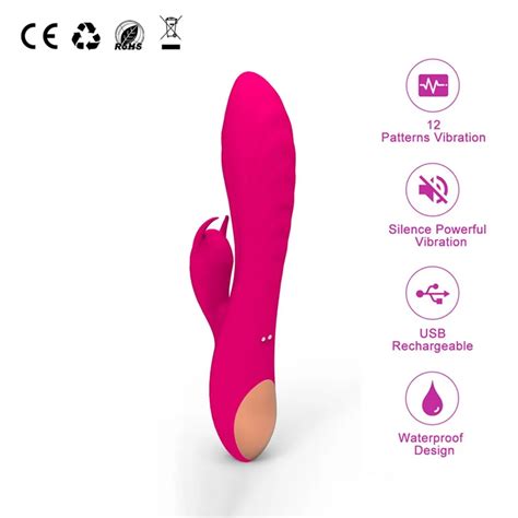 Rechargeable 100 Waterproof G Spot Rabbit Silicone Vibrator For Adult Women Vaginal