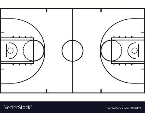Basketball Court Lines Vector At Collection Of
