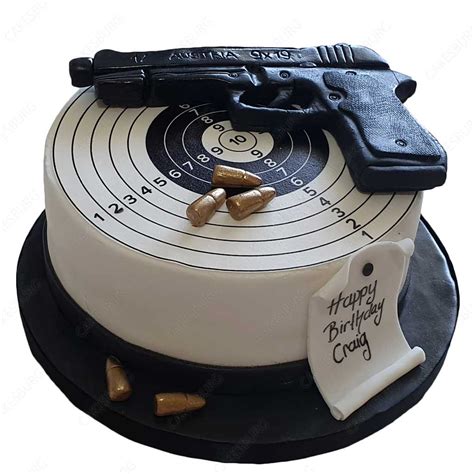 The Best Gun Birthday Cake Idealitz