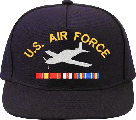 Custom Military Aircraft Ball Cap With Ribbons