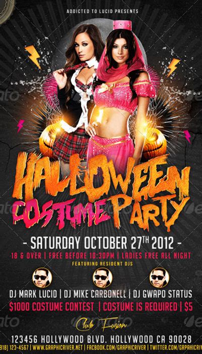 Sexy Halloween Costume Party Flyer