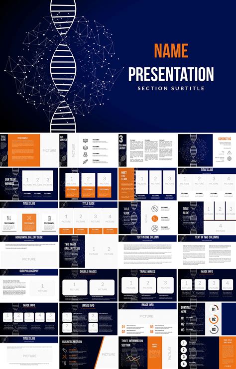Gene Structure PowerPoint template | ImagineLayout.com