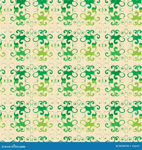 Seamless Floral Green Pattern Stock Vector Illustration Of Decorative