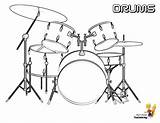 Coloring Drum Drums Musical Colouring Percussion Boys Majestic Yescoloring Snare Kits Adults Electronic sketch template