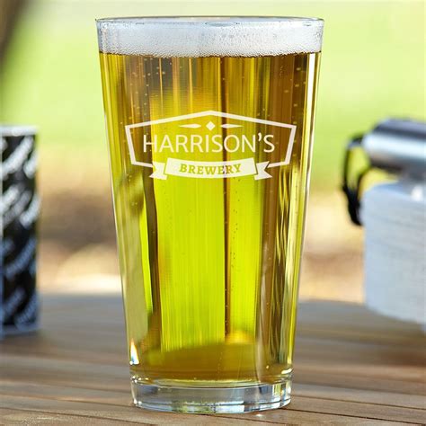 Classic Brewery Personalized Pint Glass Custom Pint Glass Personalized Pint Glass Pint Glass