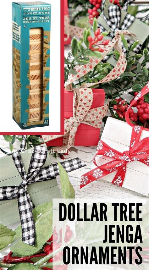 Diy Jenga Christmas Ornaments Dollar Tree Tumbling Tower Craft