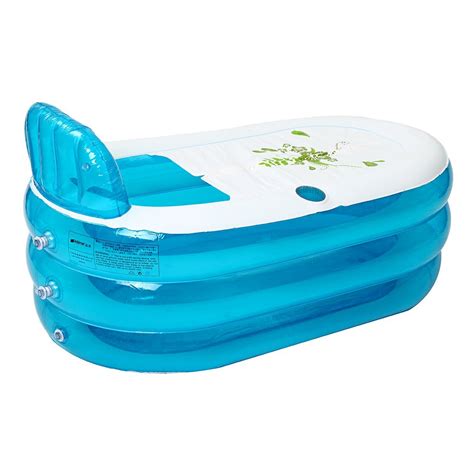In the shower, in the garden, camping or bedroom. Inflatable Bathtub Portable Bath Tub PVC Camping Travel ...