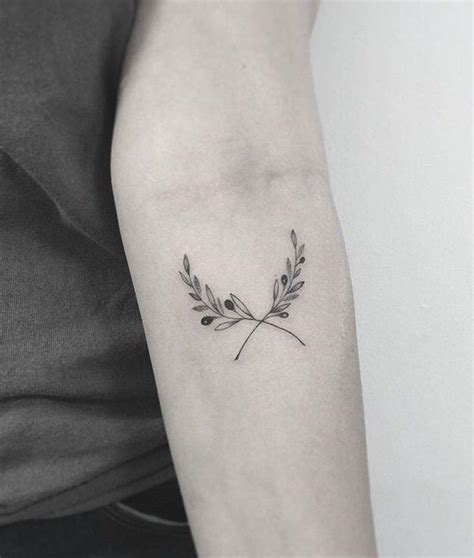 Olive Branches Tattoo On The Inner Arm Plant Tattoo Olivebranch