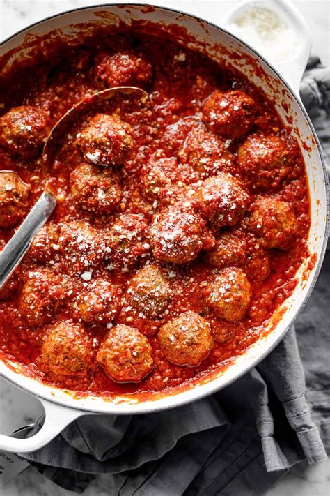 Oven Baked Meatballs Meatballs Recipe Dinner Italian Meatball