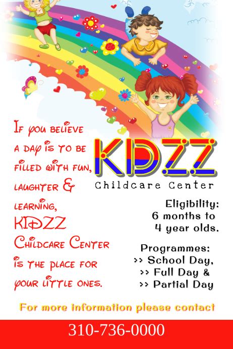 Kids Child Care Center Template Postermywall