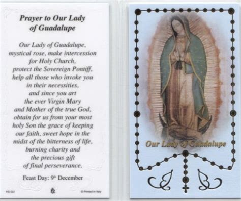 Prayer Printable Our Lady Of Guadalupe