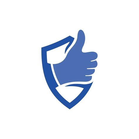 Shield And Thumbs Up Logo Design Template Thumbs Logo Finger Icon