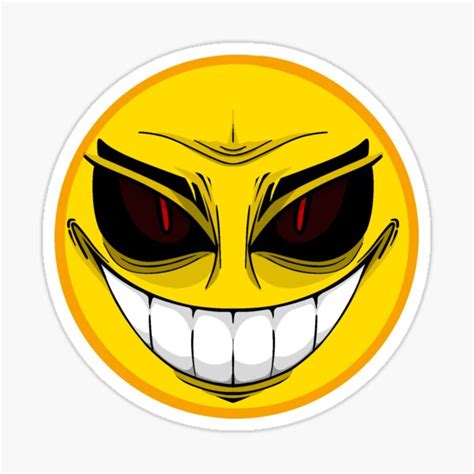 Evil Face Creepy But Cool Sticker By Kukulgraphics Redbubble