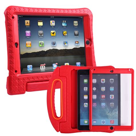 Hde Ipad Air 2 Bumper Case For Kids Shockproof Hard Cover Handle Stand