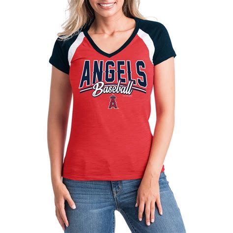 Mlb Los Angeles Angels Womens Short Sleeve Team Color Graphic Tee