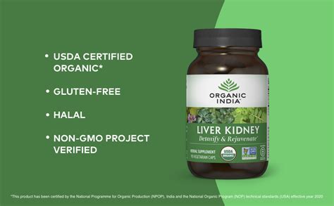 Organic India Liver Kidney Herbal Supplement Detoxify